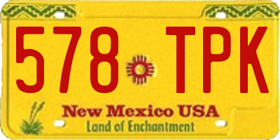 NM license plate 578TPK