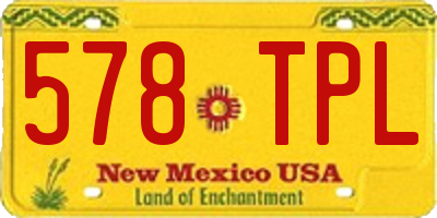 NM license plate 578TPL