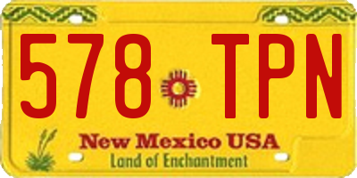 NM license plate 578TPN