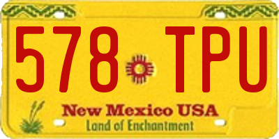 NM license plate 578TPU