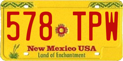 NM license plate 578TPW