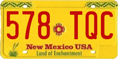 NM license plate 578TQC