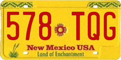 NM license plate 578TQG