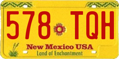 NM license plate 578TQH