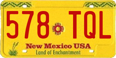 NM license plate 578TQL