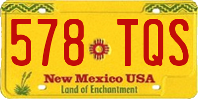 NM license plate 578TQS