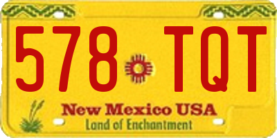 NM license plate 578TQT