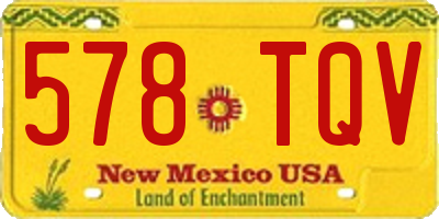 NM license plate 578TQV