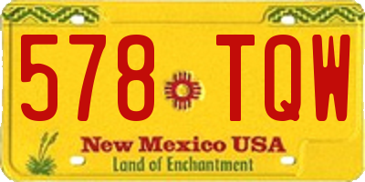 NM license plate 578TQW