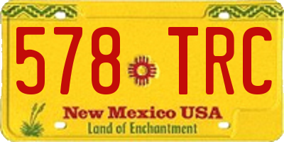 NM license plate 578TRC
