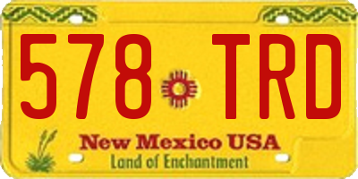 NM license plate 578TRD
