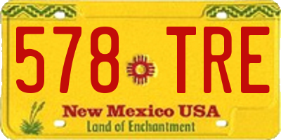 NM license plate 578TRE