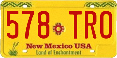 NM license plate 578TRO