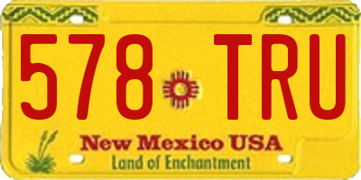 NM license plate 578TRU