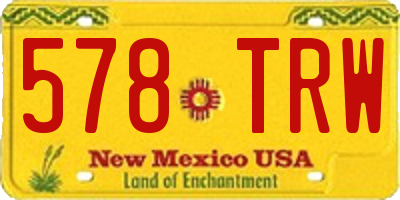 NM license plate 578TRW