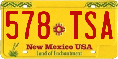 NM license plate 578TSA