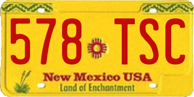 NM license plate 578TSC