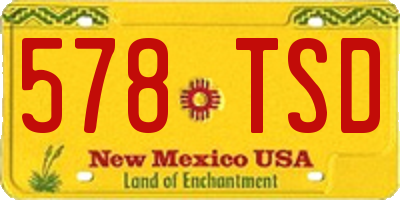 NM license plate 578TSD