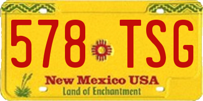 NM license plate 578TSG