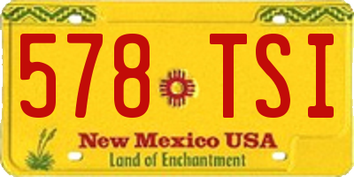 NM license plate 578TSI