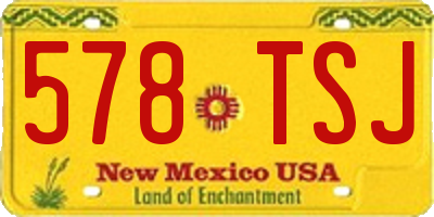 NM license plate 578TSJ