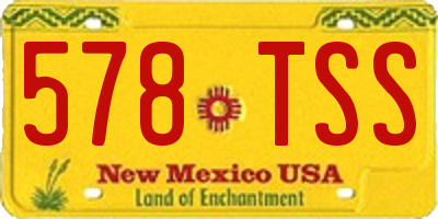 NM license plate 578TSS