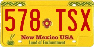 NM license plate 578TSX