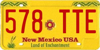 NM license plate 578TTE