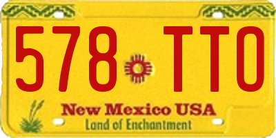 NM license plate 578TTO