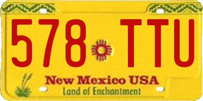 NM license plate 578TTU