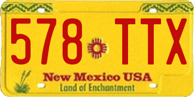 NM license plate 578TTX