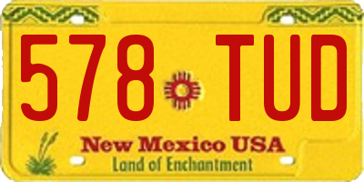 NM license plate 578TUD