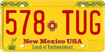 NM license plate 578TUG