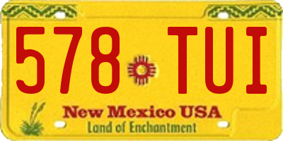 NM license plate 578TUI