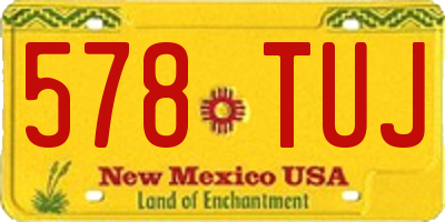 NM license plate 578TUJ