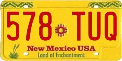 NM license plate 578TUQ