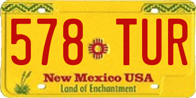 NM license plate 578TUR