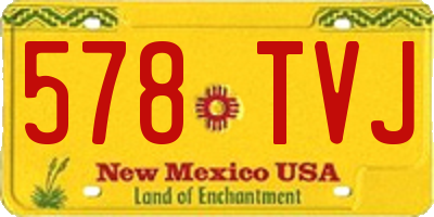 NM license plate 578TVJ