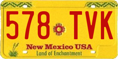NM license plate 578TVK