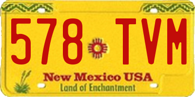 NM license plate 578TVM