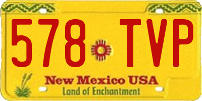 NM license plate 578TVP