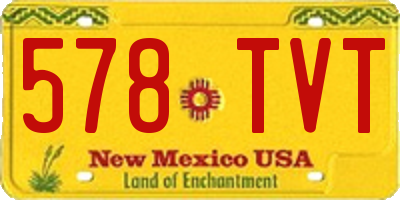 NM license plate 578TVT