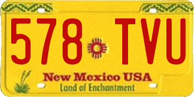 NM license plate 578TVU