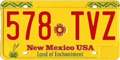 NM license plate 578TVZ