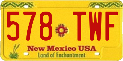 NM license plate 578TWF