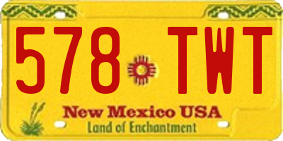 NM license plate 578TWT