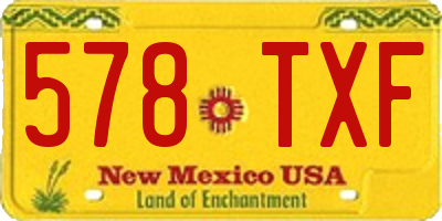 NM license plate 578TXF