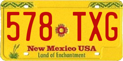 NM license plate 578TXG