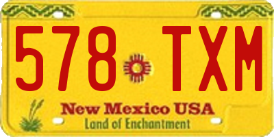 NM license plate 578TXM