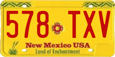 NM license plate 578TXV